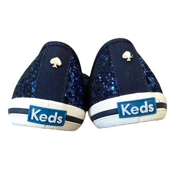 Kate Spade x Keds Glitter Low Top Sneaker Navy Blue Women’s US Size 6.5 - Picture 6 of 8